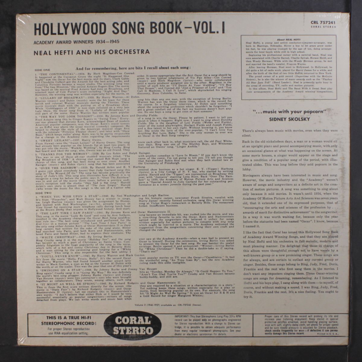 hollywood song book, vol. 1 by NEAL HEFTI