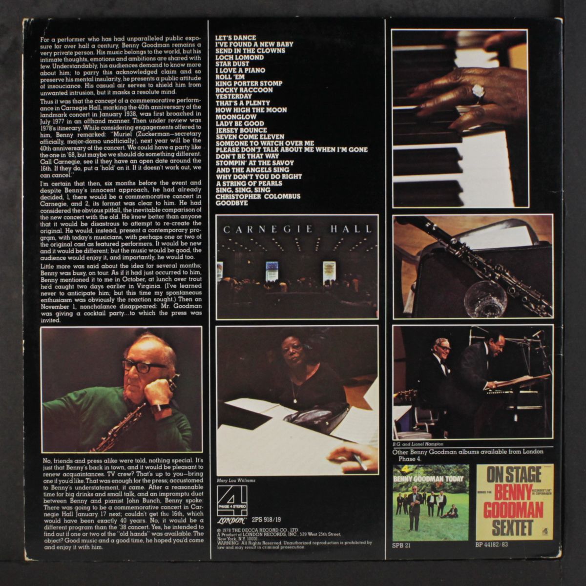 live at carnegie hall by BENNY GOODMAN