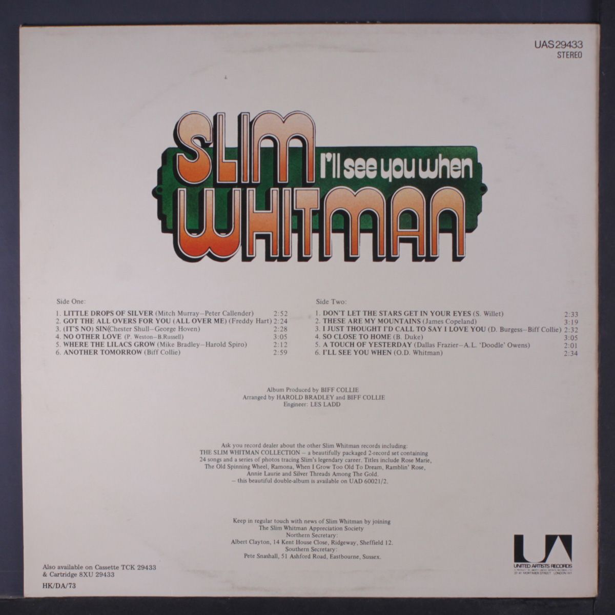 i'll see you when by SLIM WHITMAN