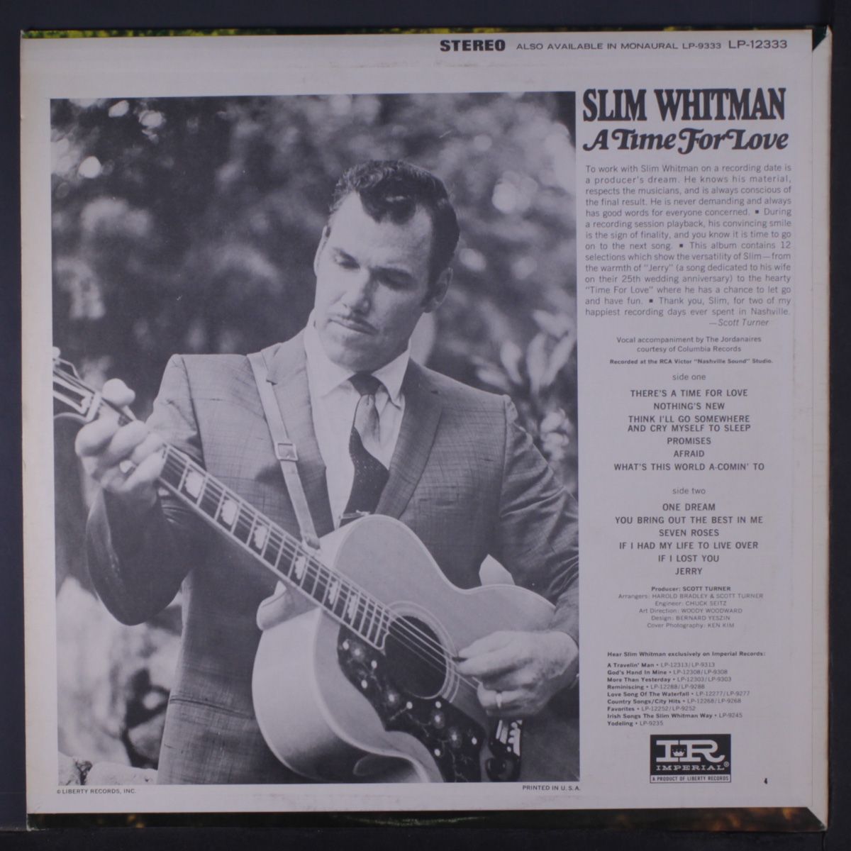 a time for love by SLIM WHITMAN