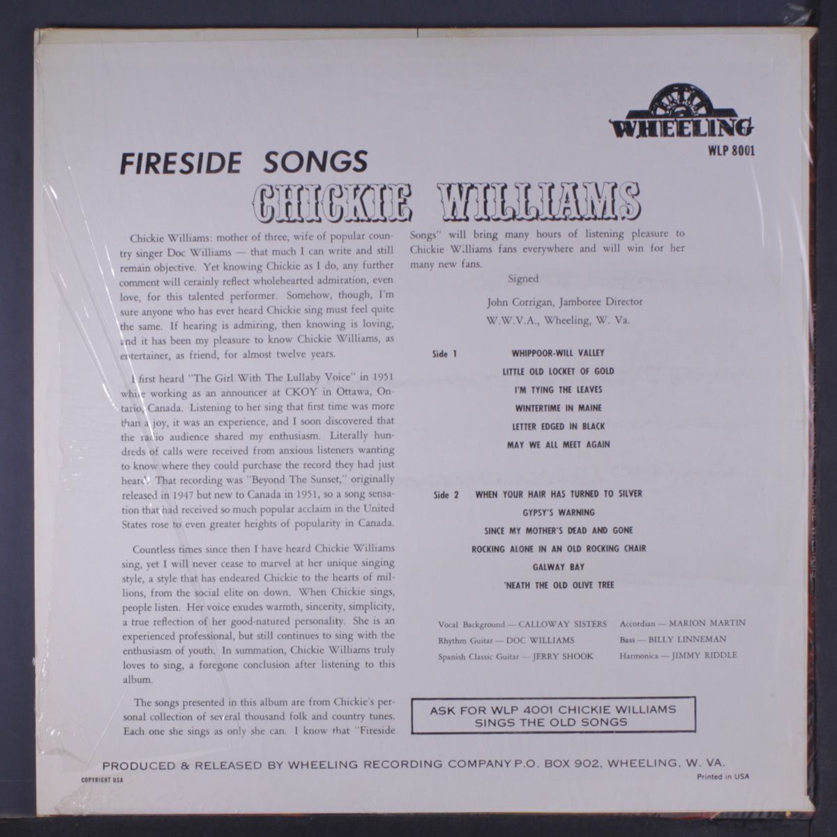 fireside songs by CHICKIE WILLIAMS