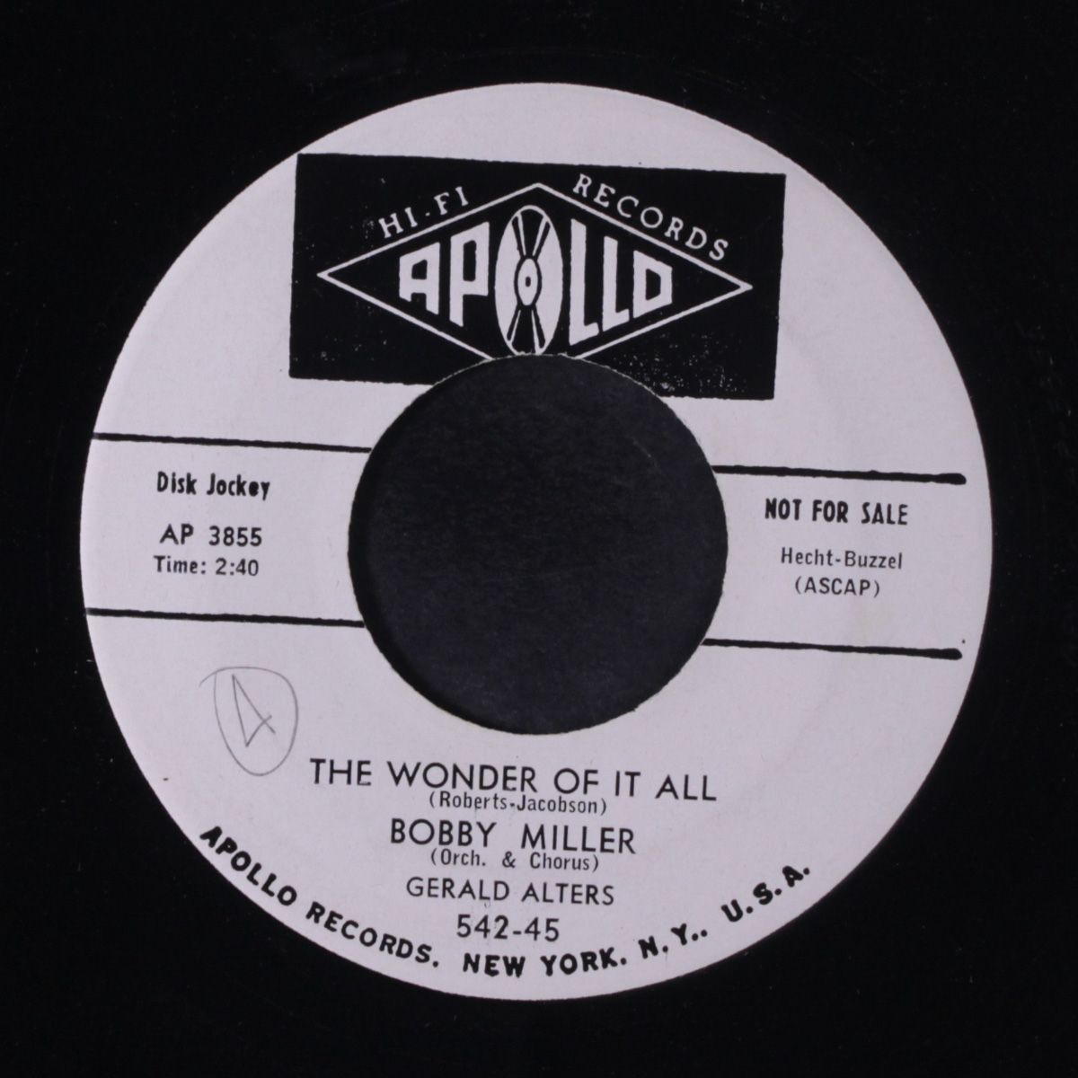 that's all that matters / the wonder of it all by BOBBY MILLER