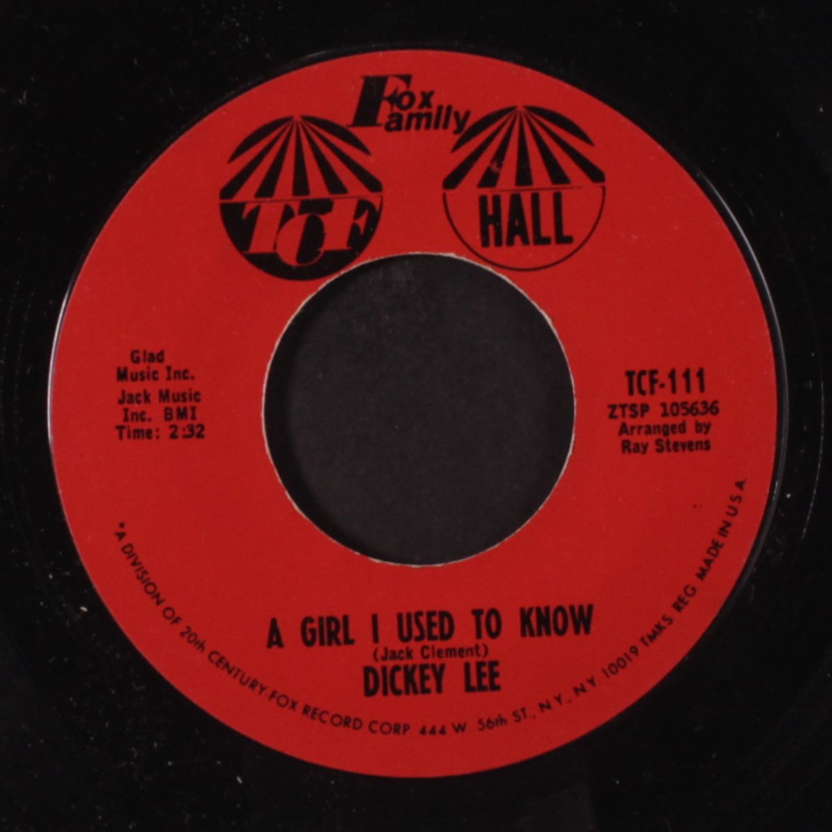 a girl i used to know / the girl from peyton place by DICKEY LEE