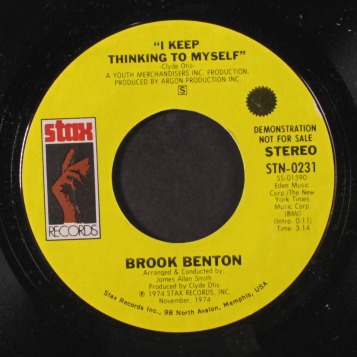 i keep thinking to myself / same by BROOK BENTON