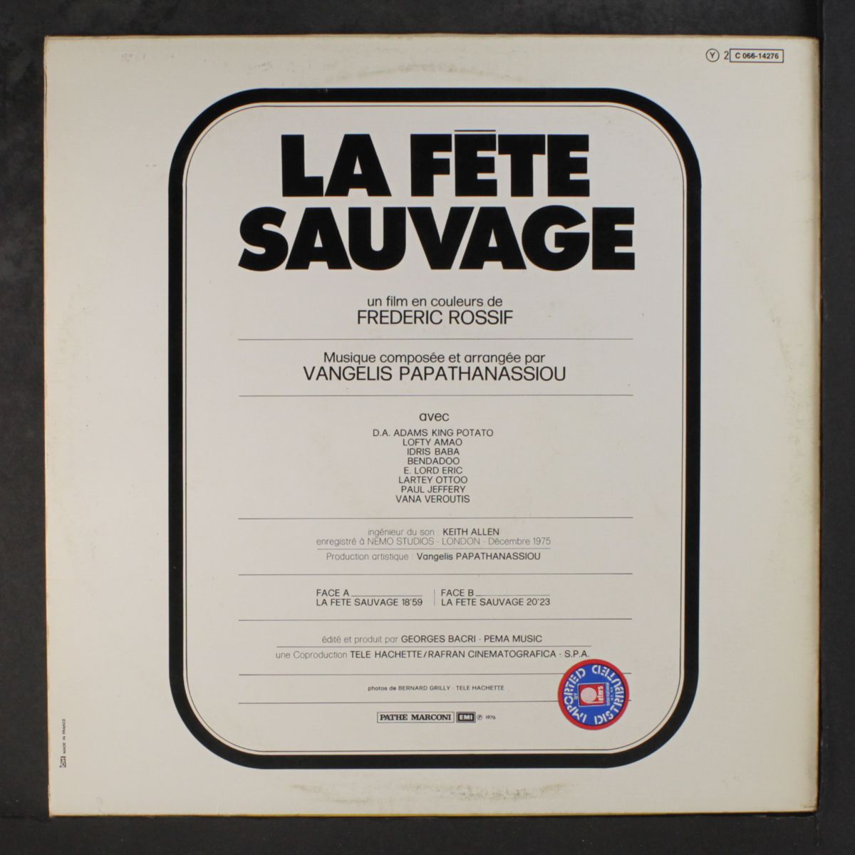 la fete sauvage soundtrack by VANGELIS