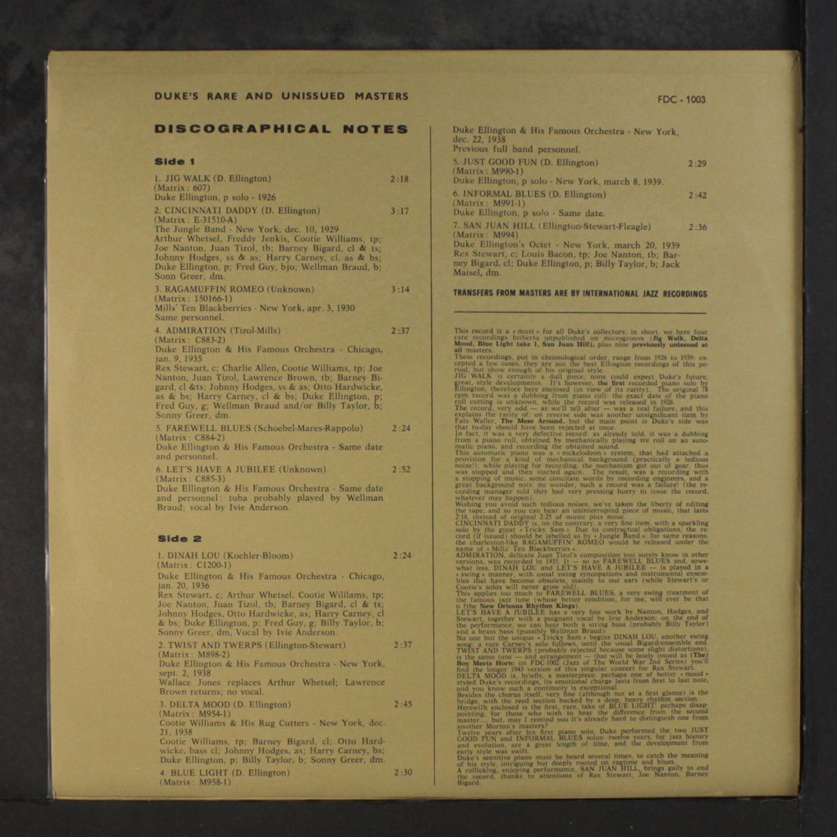 duke's rare and unissued masters by DUKE ELLINGTON
