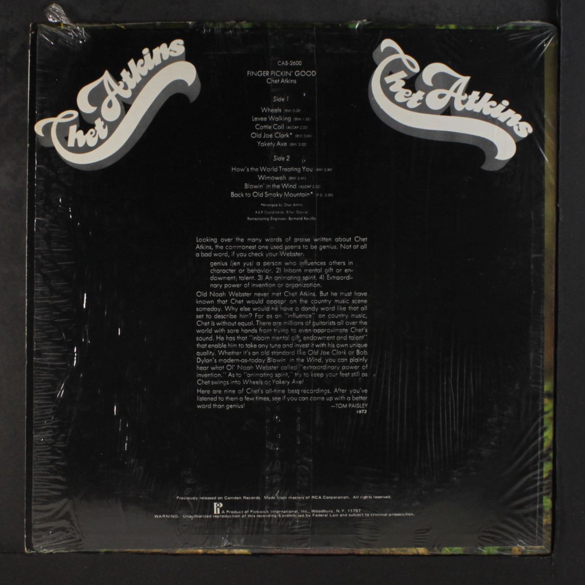 finger pickin' good by CHET ATKINS