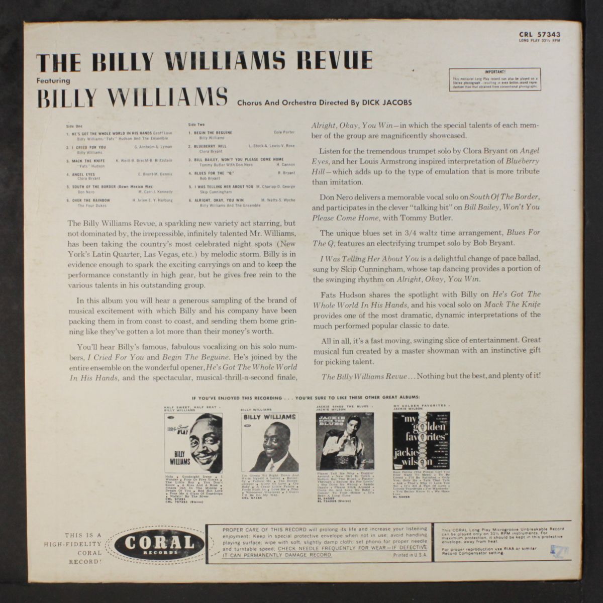 billy williams revue by BILLY WILLIAMS