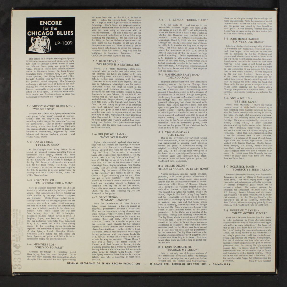 encore for the chicago blues by VARIOUS