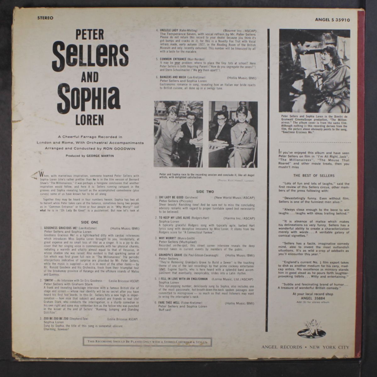 peter sellers & sophia loren by PETER SELLERS & SOPHIA LOREN