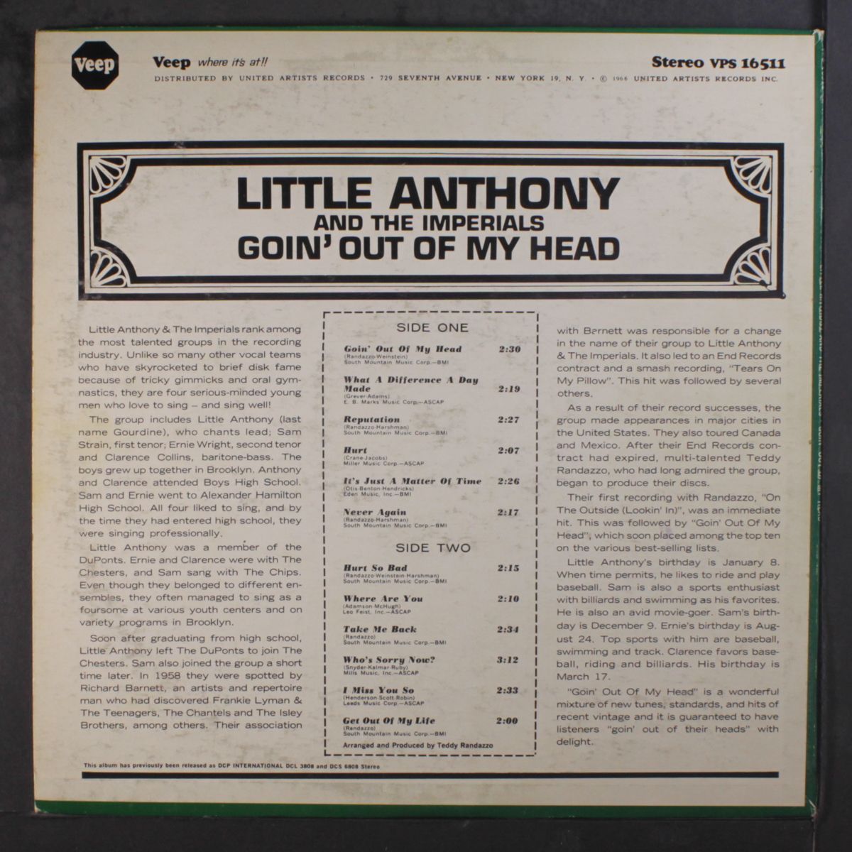 goin' out of my head by LITTLE ANTHONY & IMPERIALS
