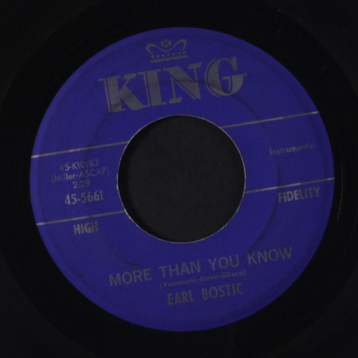 more than you know / don't blame me by EARL BOSTIC