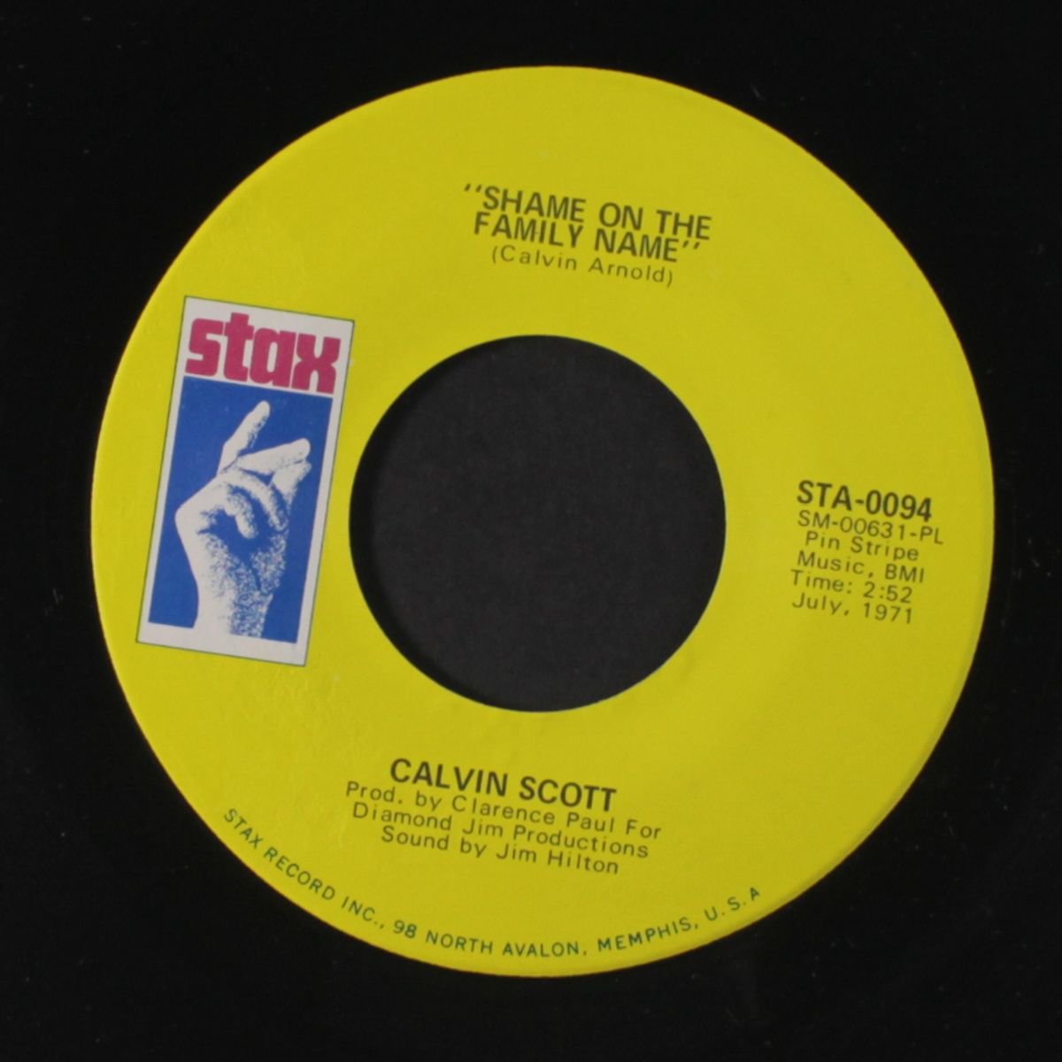 shame on the family name / i've made a reservation by CALVIN SCOTT
