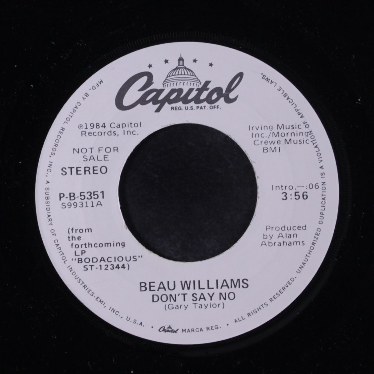 don't say no / same by BEAU WILLIAMS