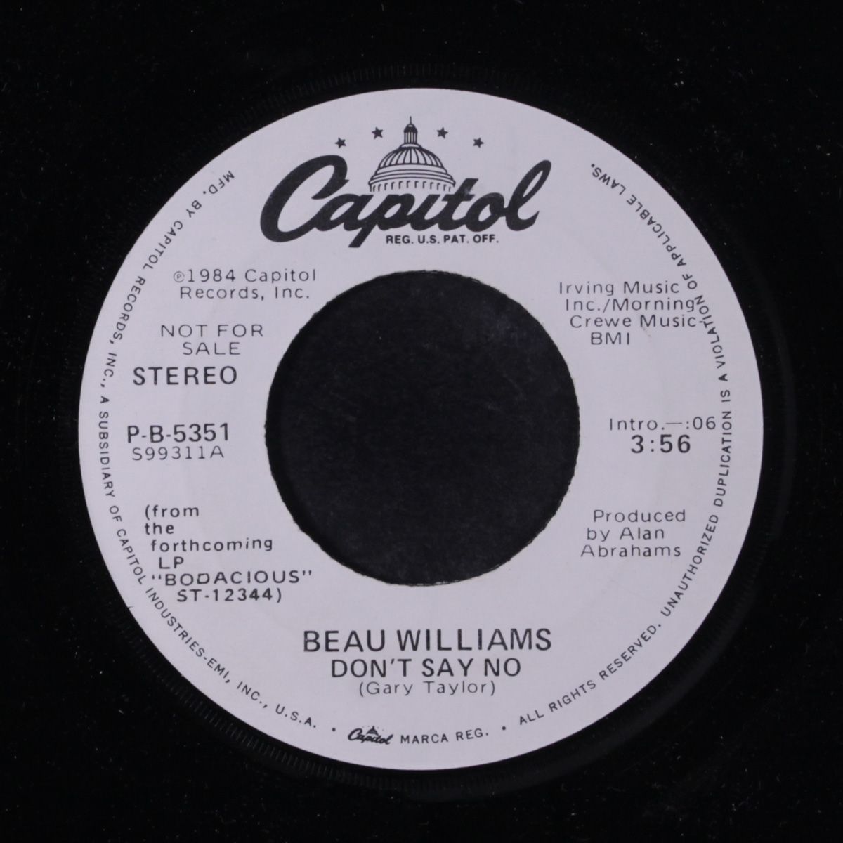don't say no / same by BEAU WILLIAMS