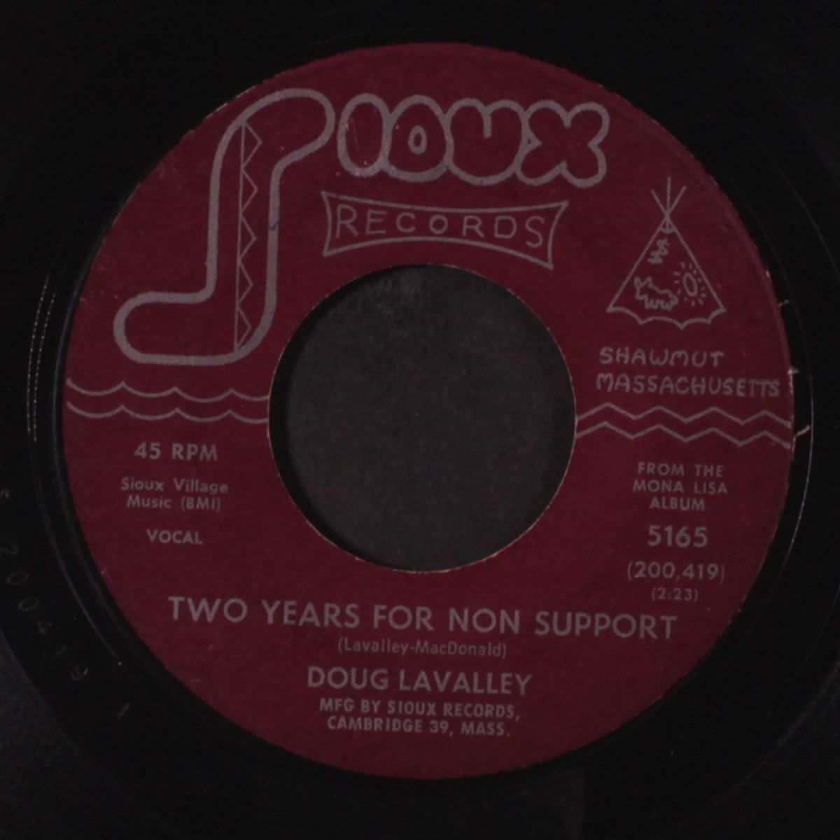 time / two years for non support by DOUG LAVALLEY