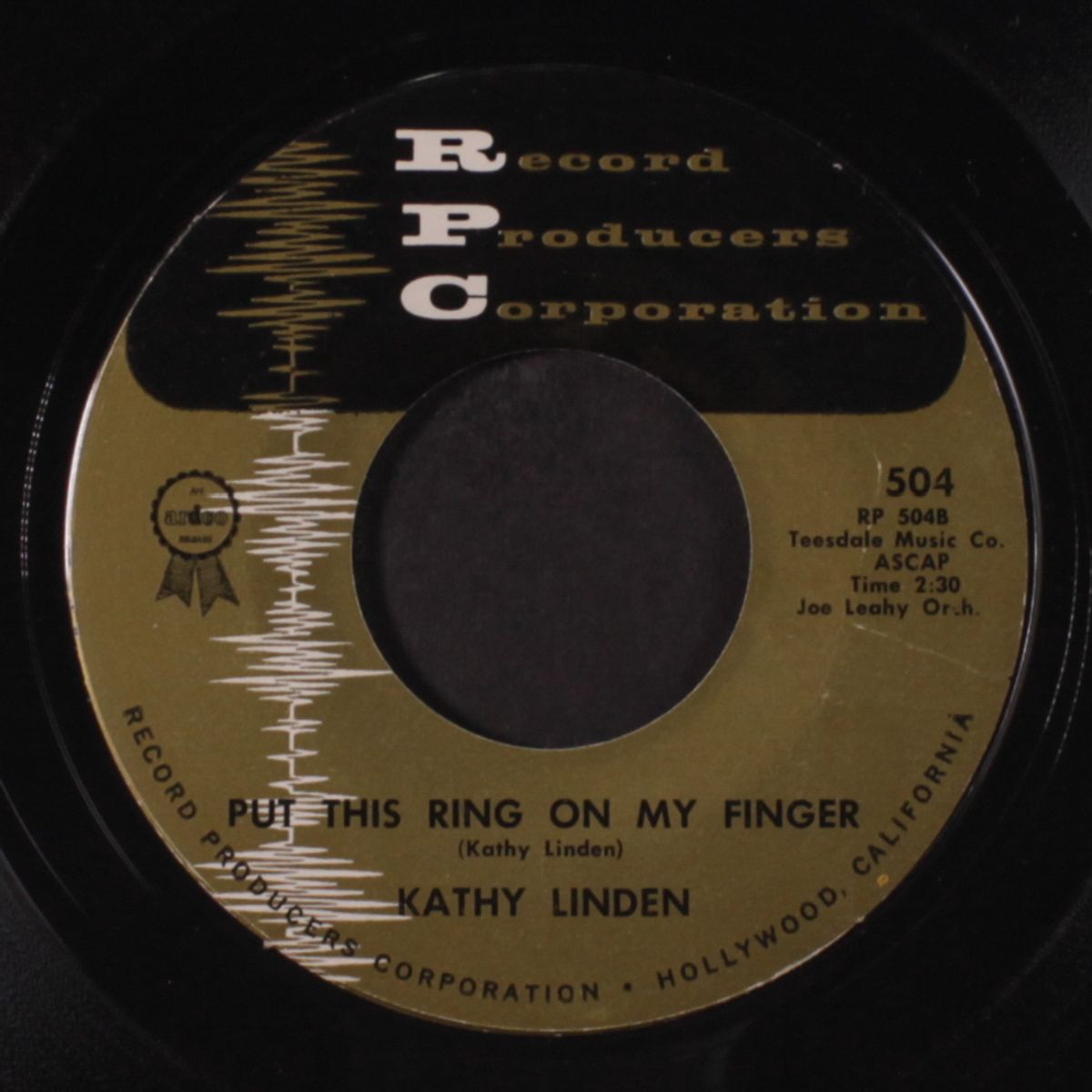 put this ring on my finger / billy is my boyfriend by KATHY LINDEN