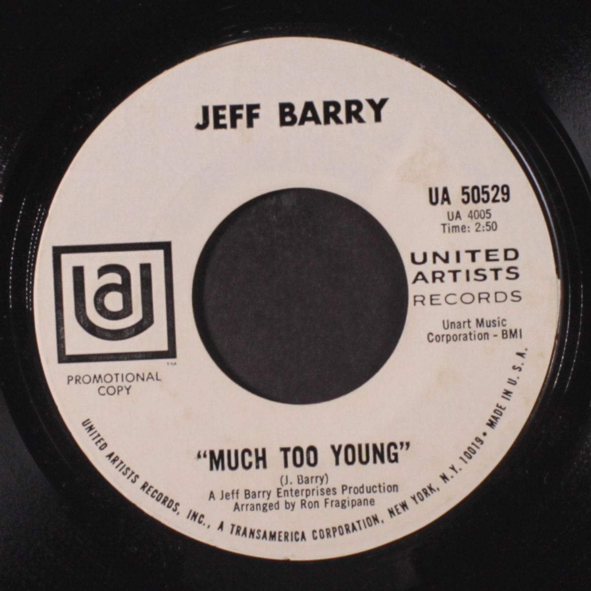 where it's at / much too young by JEFF BARRY