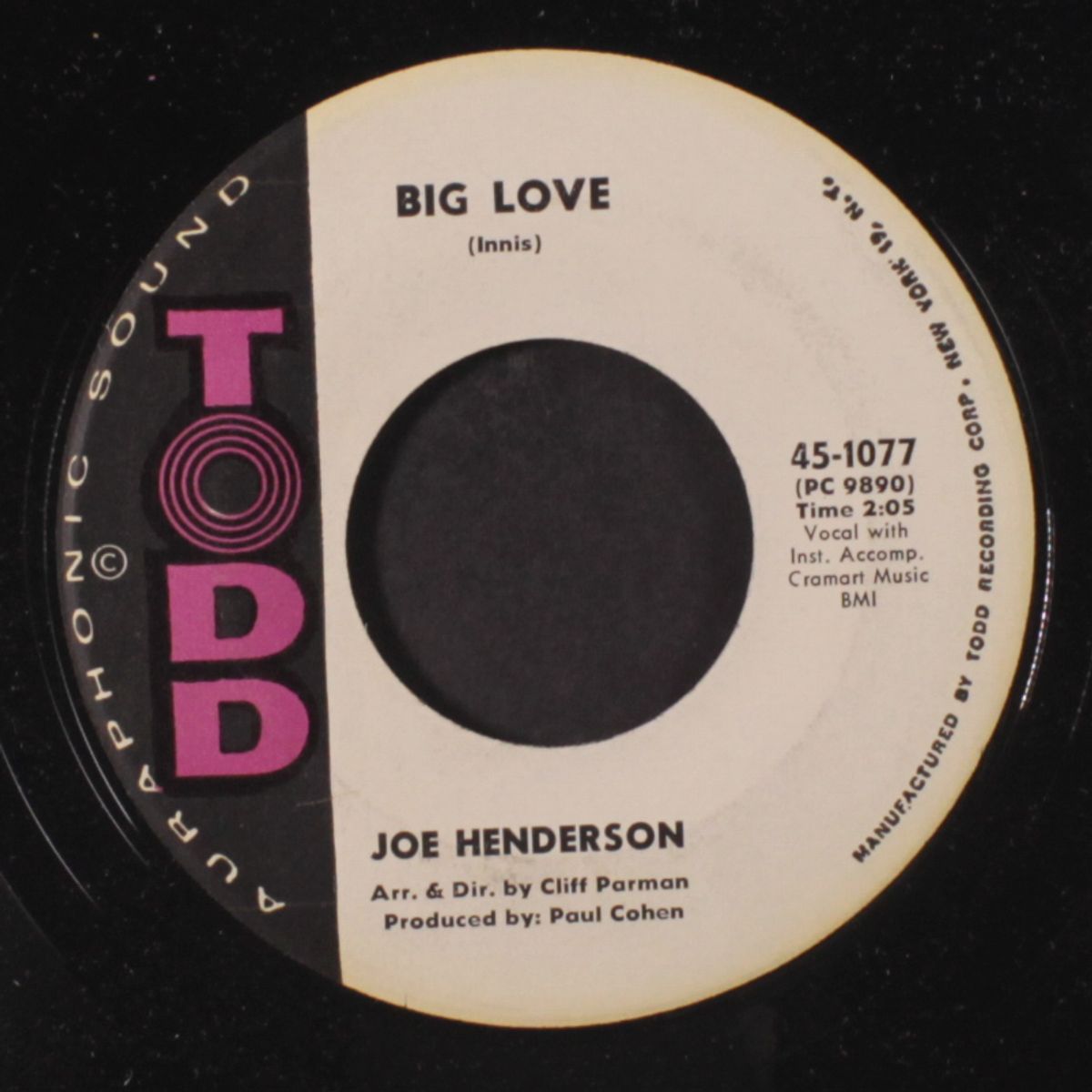 big love / after loving you by JOE HENDERSON