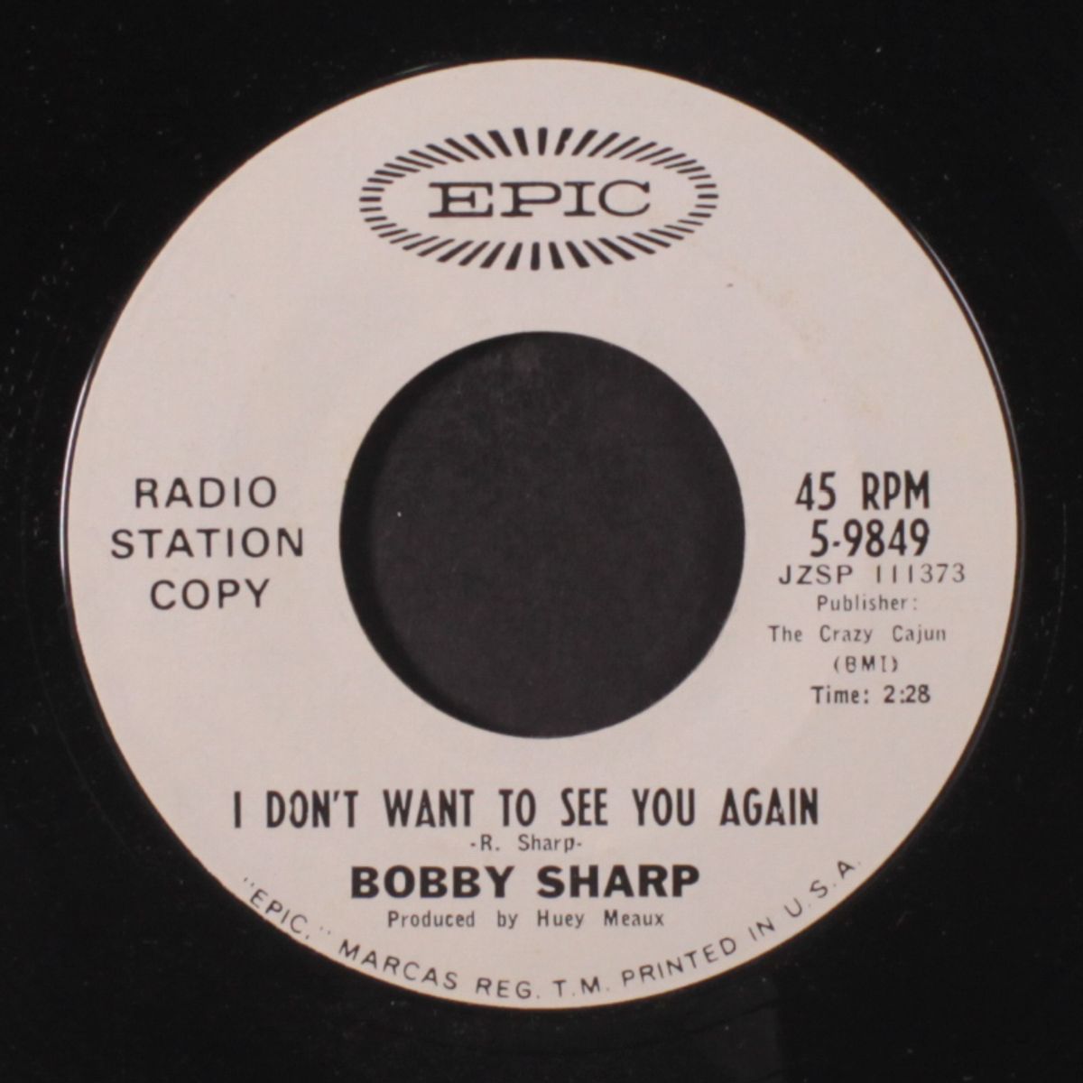 walk, think and cry / i don't want to see you again by BOBBY SHARP