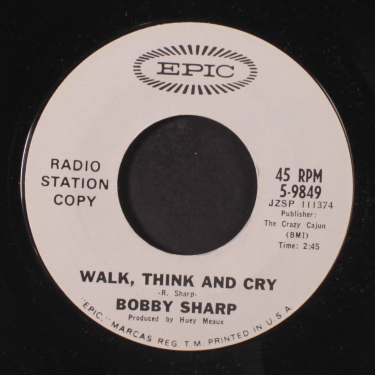 walk, think and cry / i don't want to see you again by BOBBY SHARP