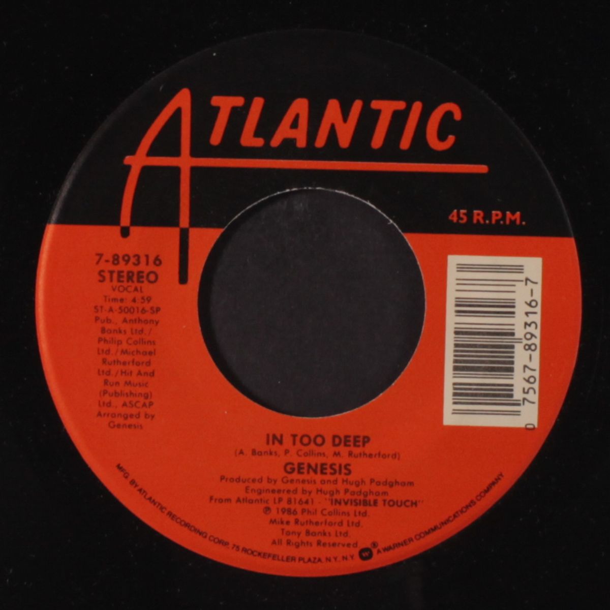 in too deep / i'd rather be you by GENESIS