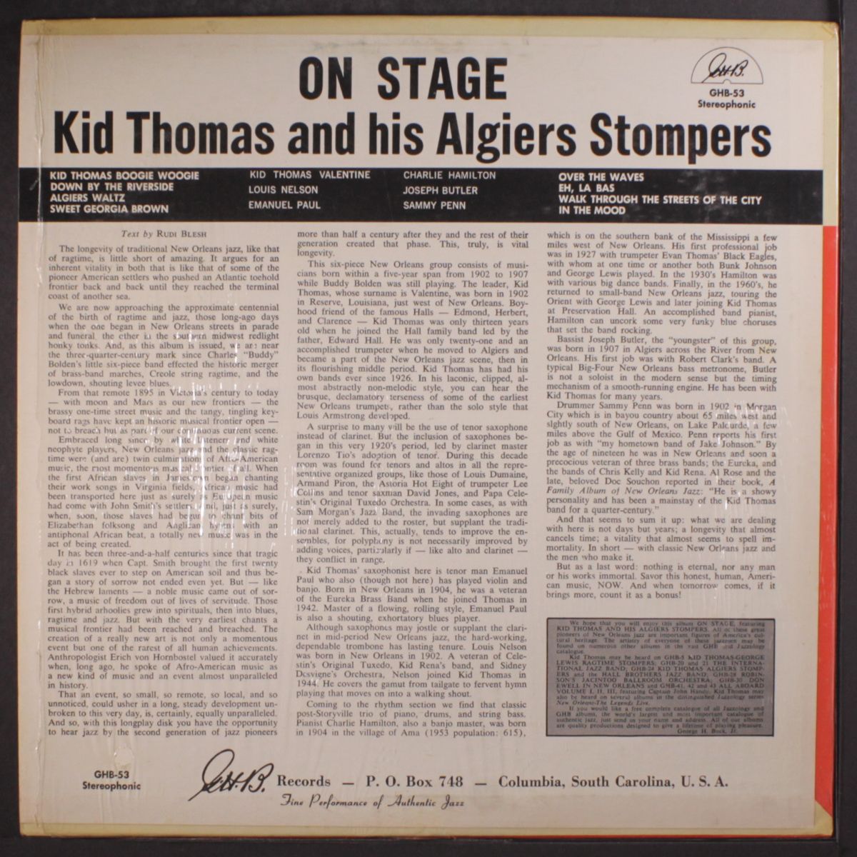 on stage by KID THOMAS