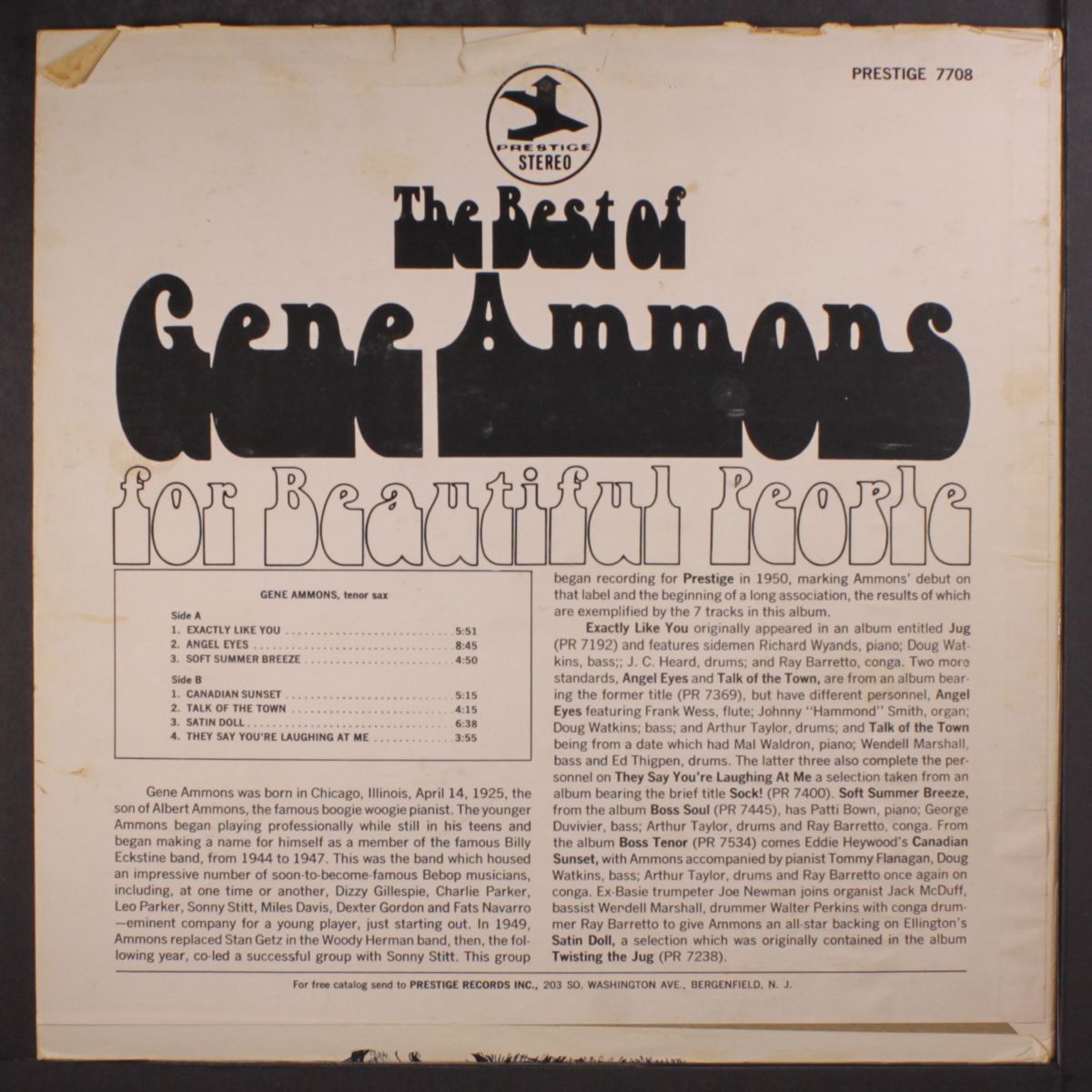 the best of, for beautiful people by GENE AMMONS