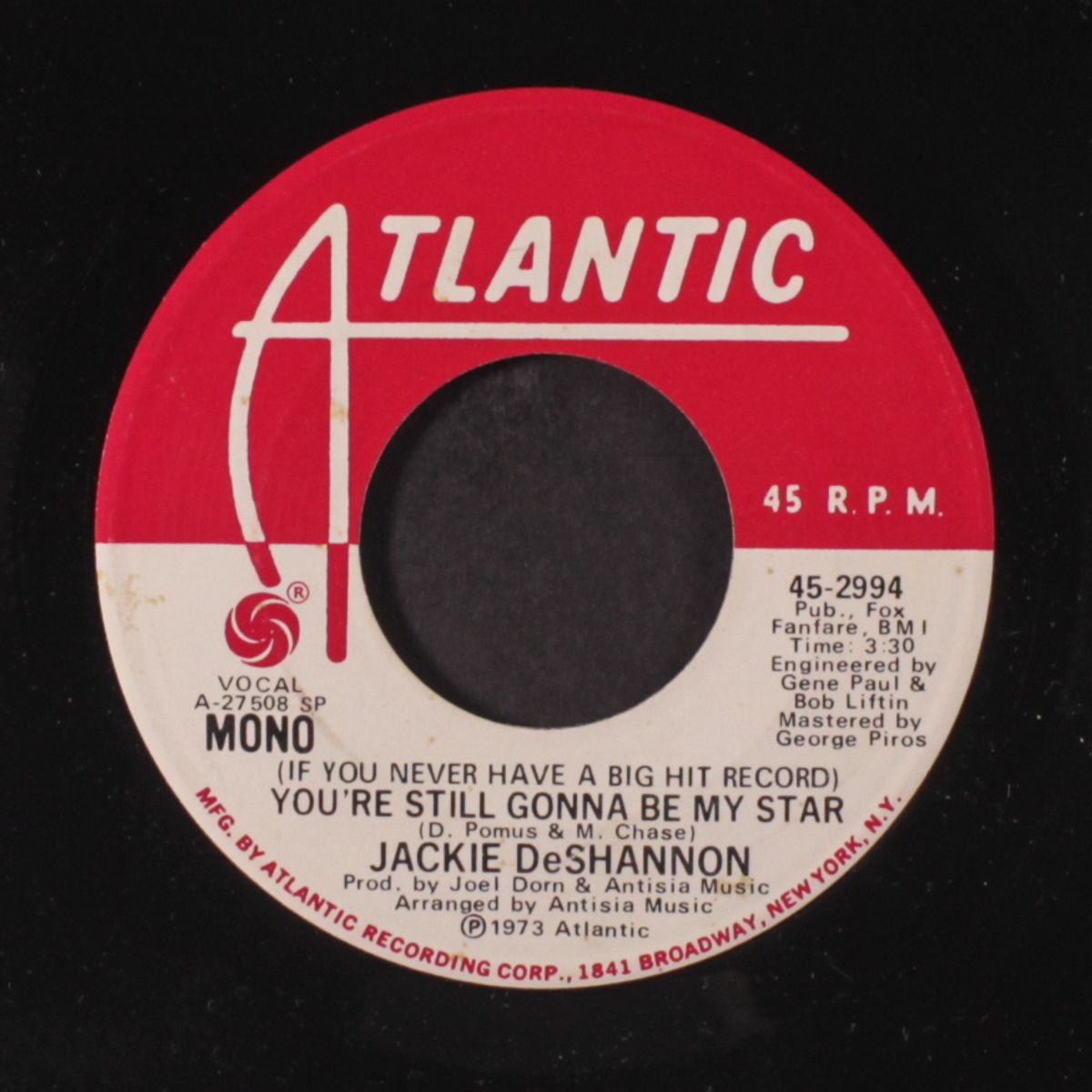 you're still gonna be my star / mono by JACKIE DE SHANNON