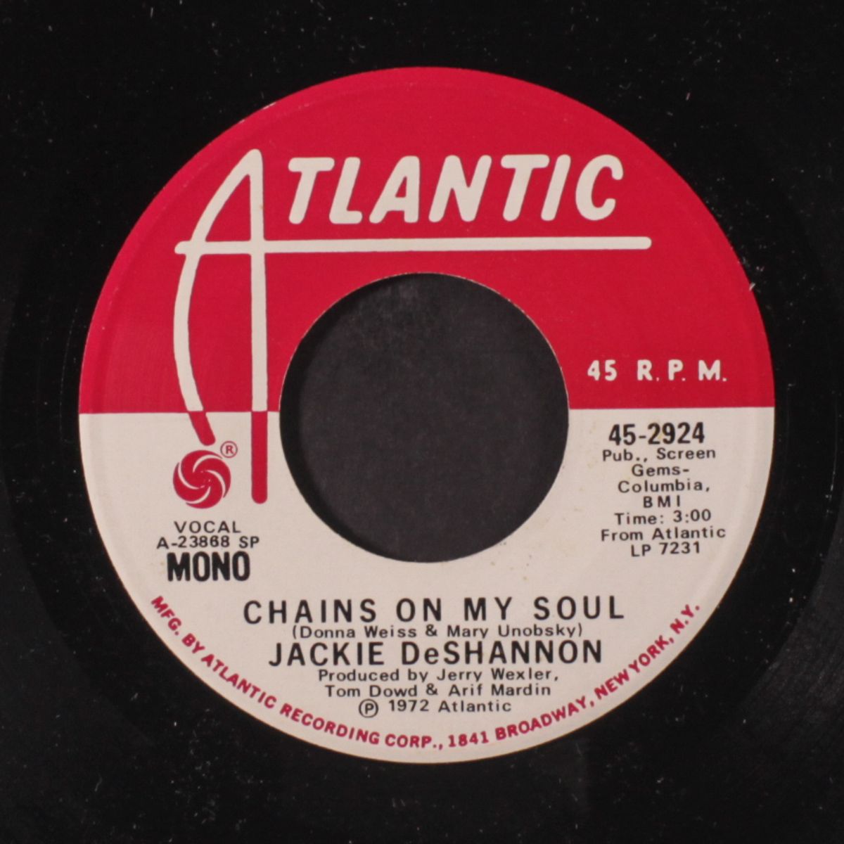 chains on my soul / mono by JACKIE DE SHANNON