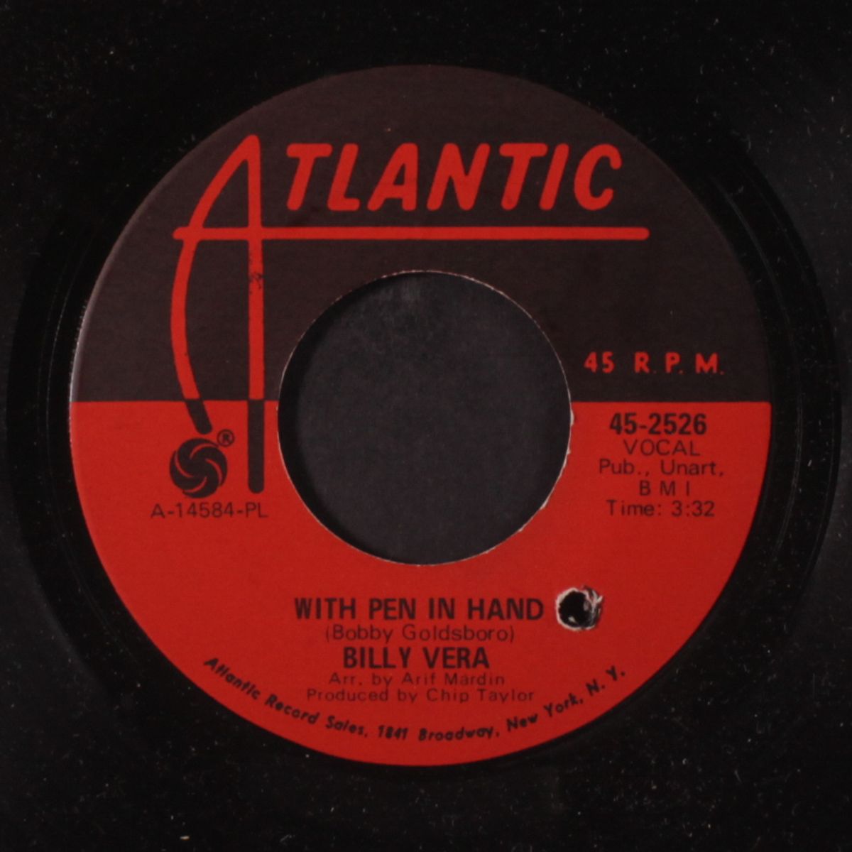 with pen in hand / good morning blues by BILLY VERA