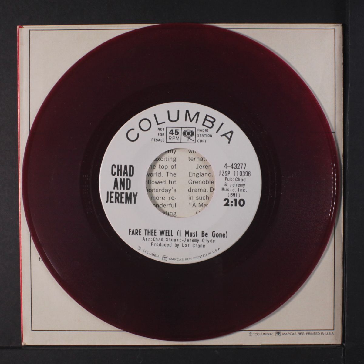 i don't want to lose you baby / pennies by CHAD & JEREMY