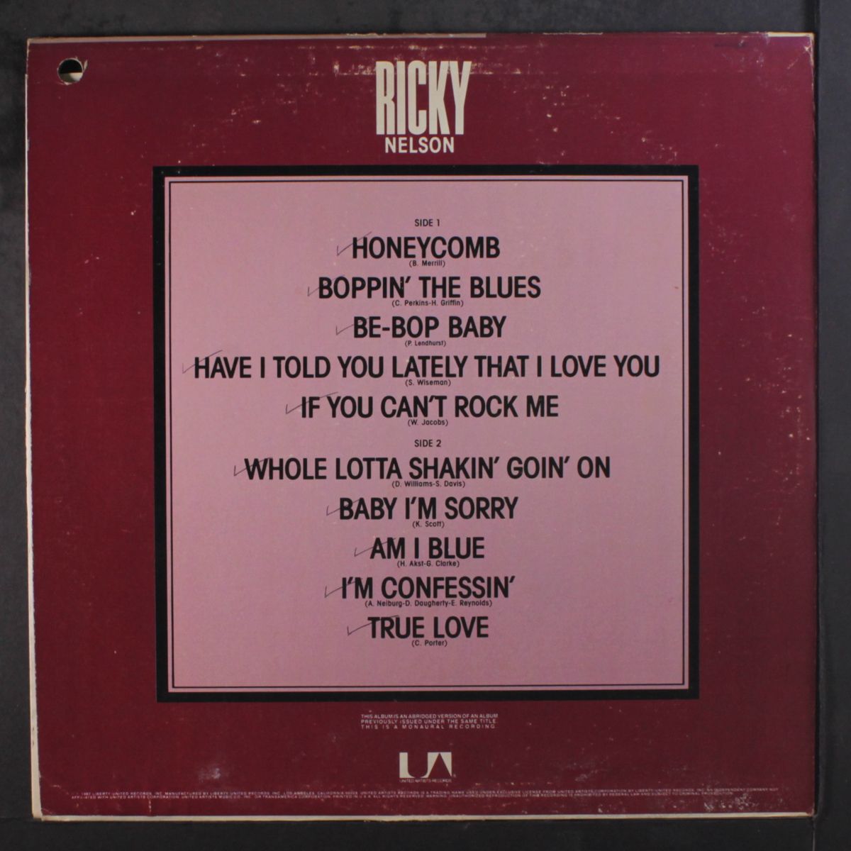ricky by RICKY NELSON