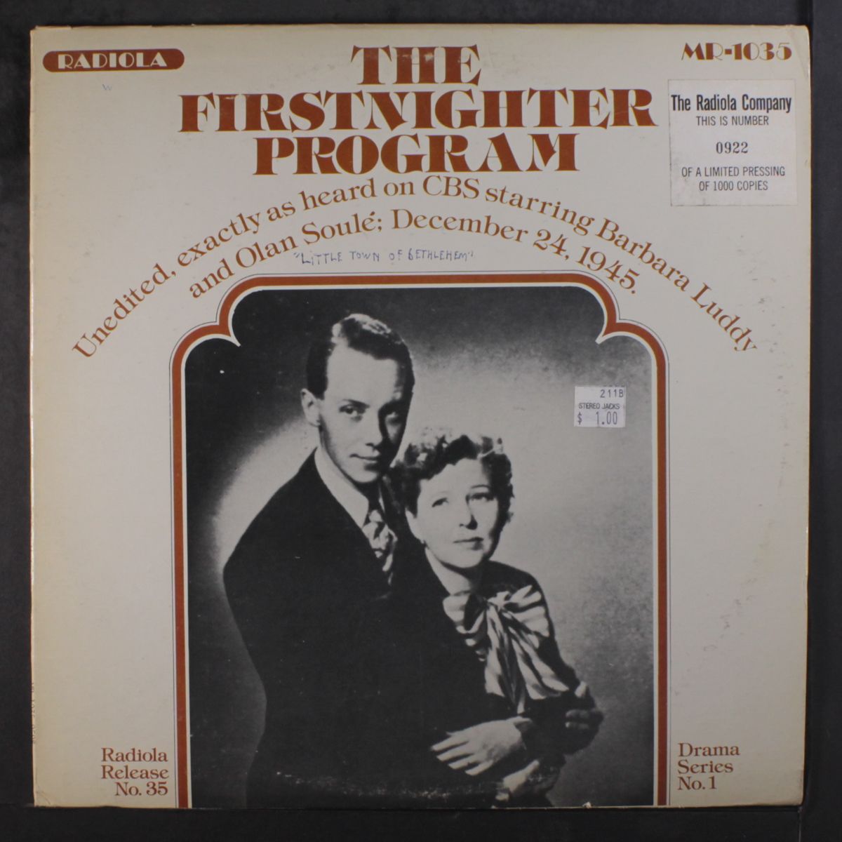 the firstnighter program (12-24-45 / grand central station (8-15-51)) by ORIGINAL RADIO BROADCAST