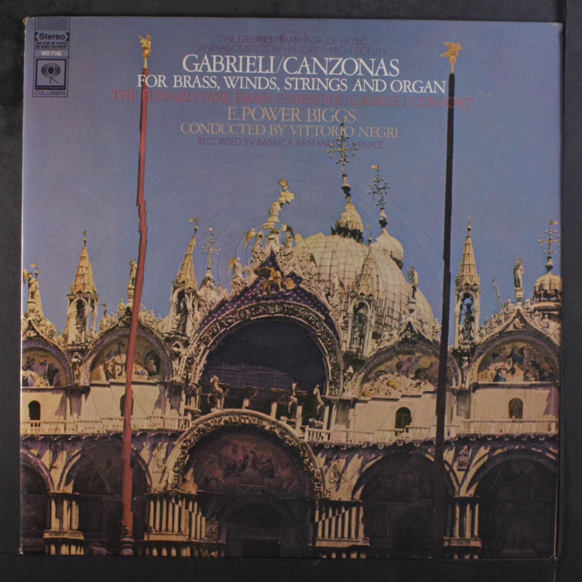 gabrieli/canzonas for brass, winds, strings and organ by E. POWER BIGGS