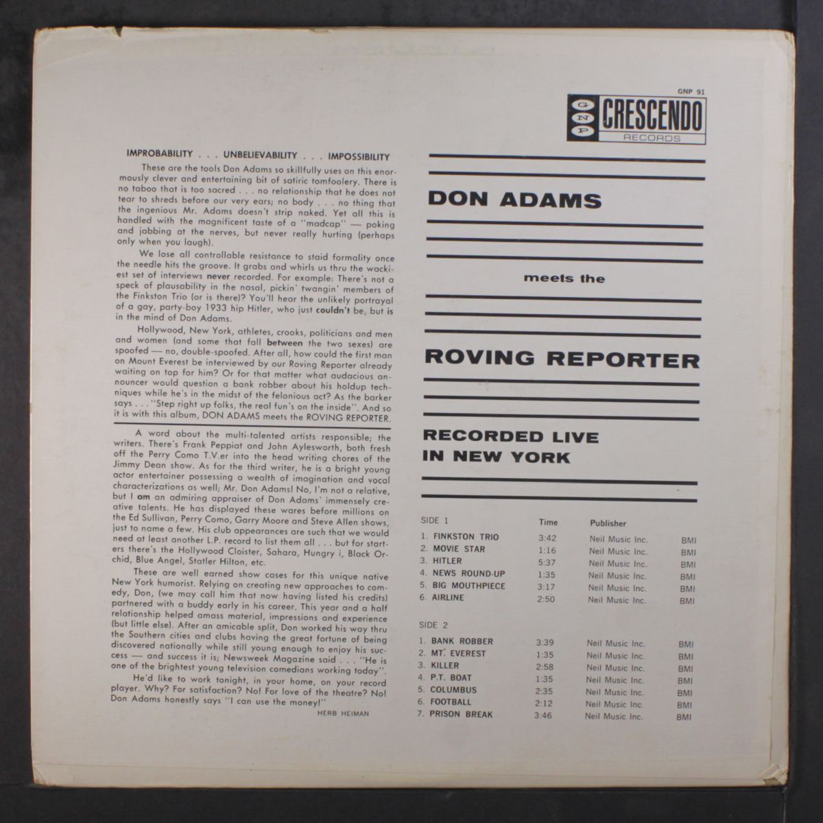meets the roving reporter by DON ADAMS