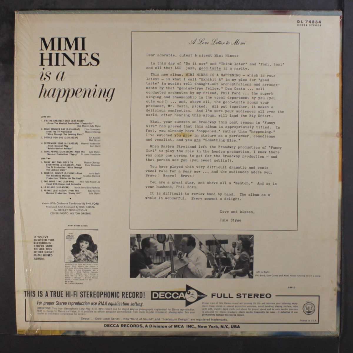 is a happening by MIMI HINES