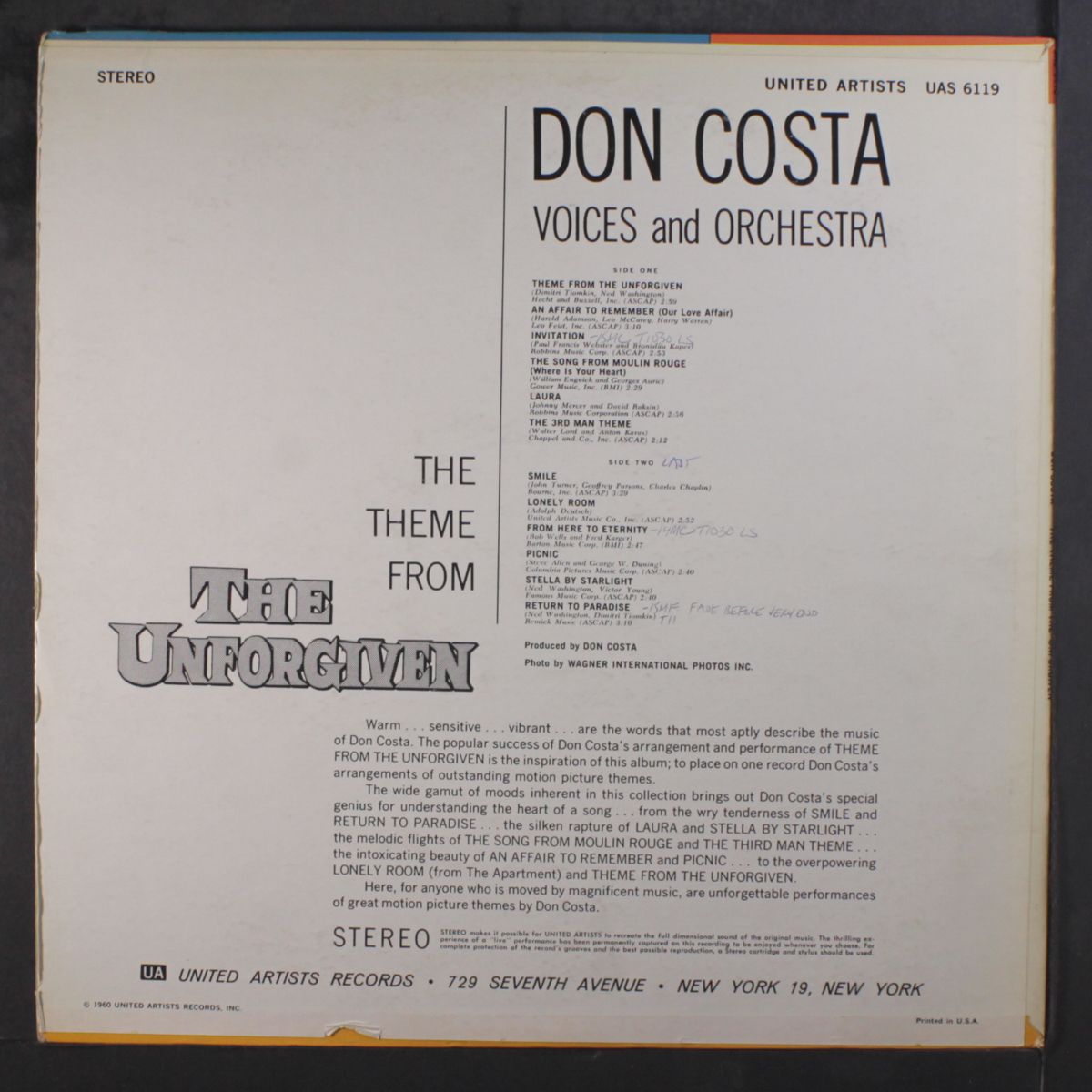theme for the unforgiven by DON COSTA
