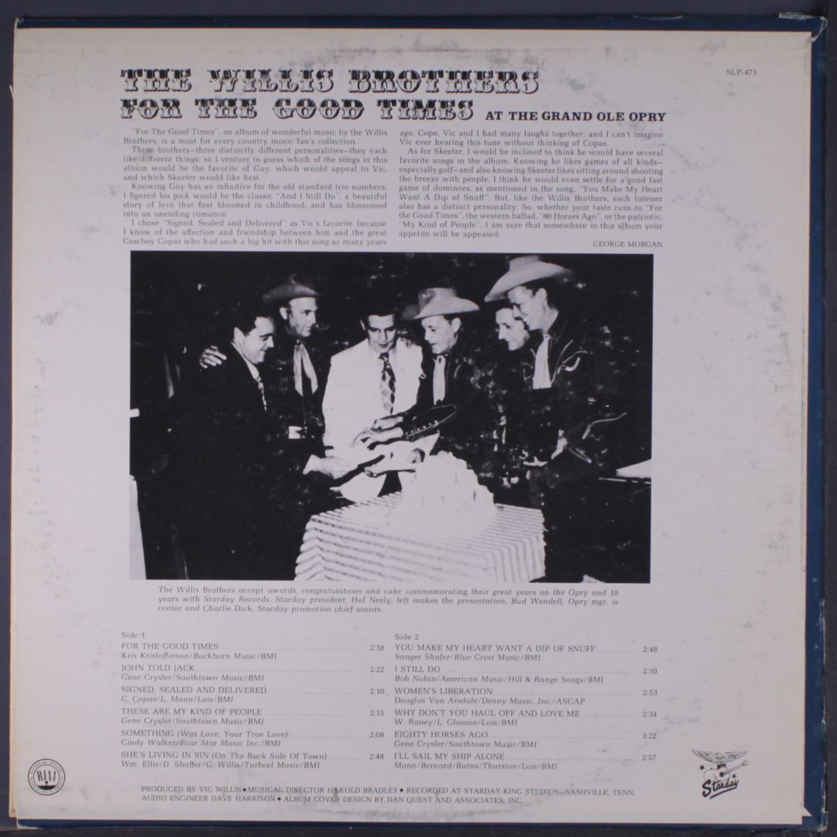 for the good times by WILLIS BROTHERS
