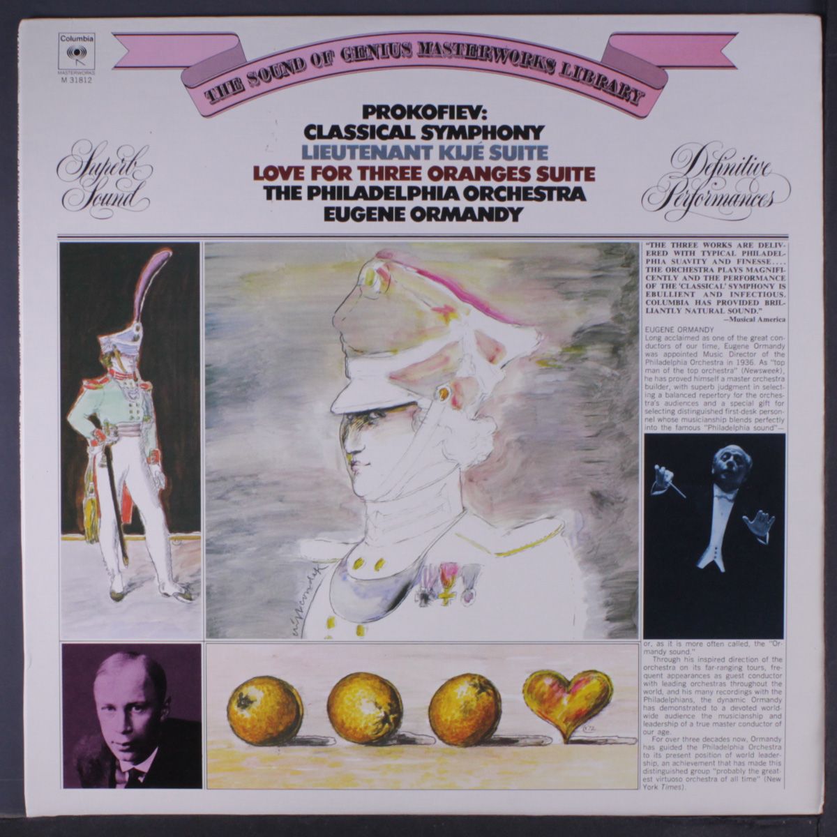 prokofiev: classical symphony / lieutenant kije suite / love for three by EUGENE ORMANDY