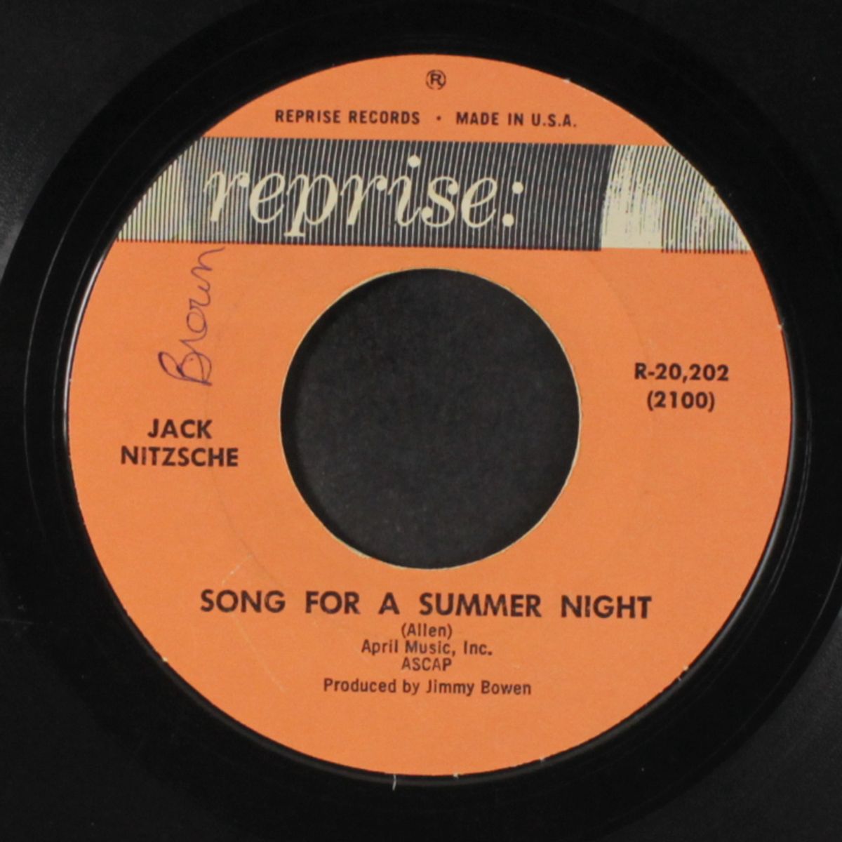 the lonely surfer / song for a summer night by JACK NITZSCHE