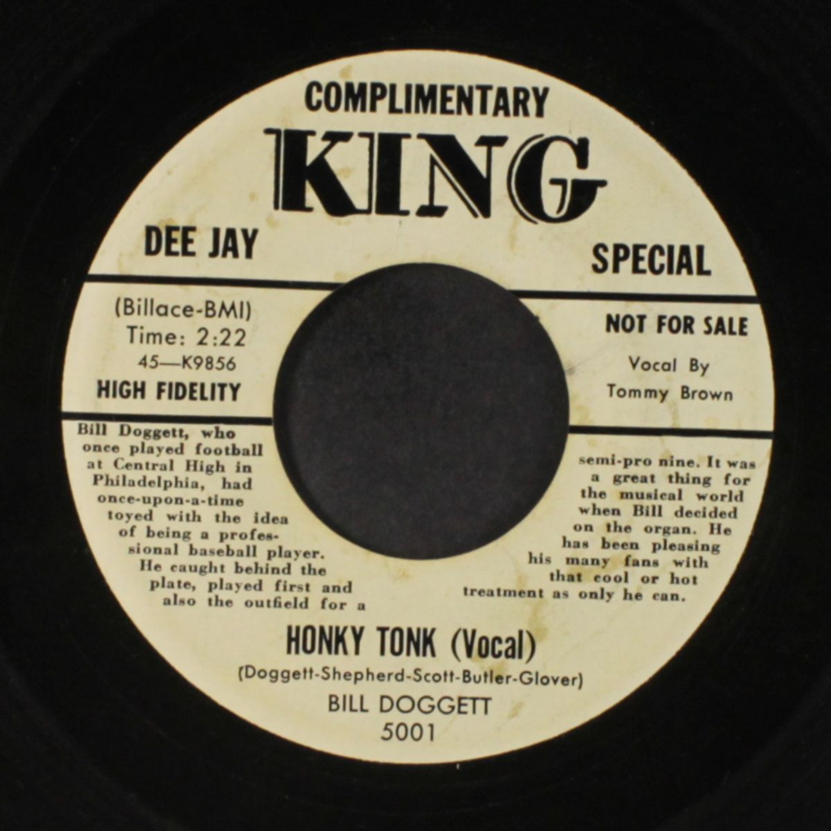 honky tonk (vocal / peacock alley) by BILL DOGGETT