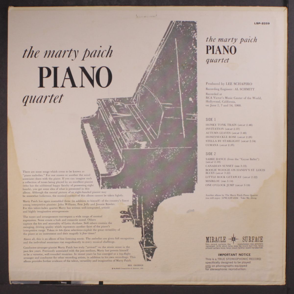 the marty paich piano quartet by MARTY PAICH