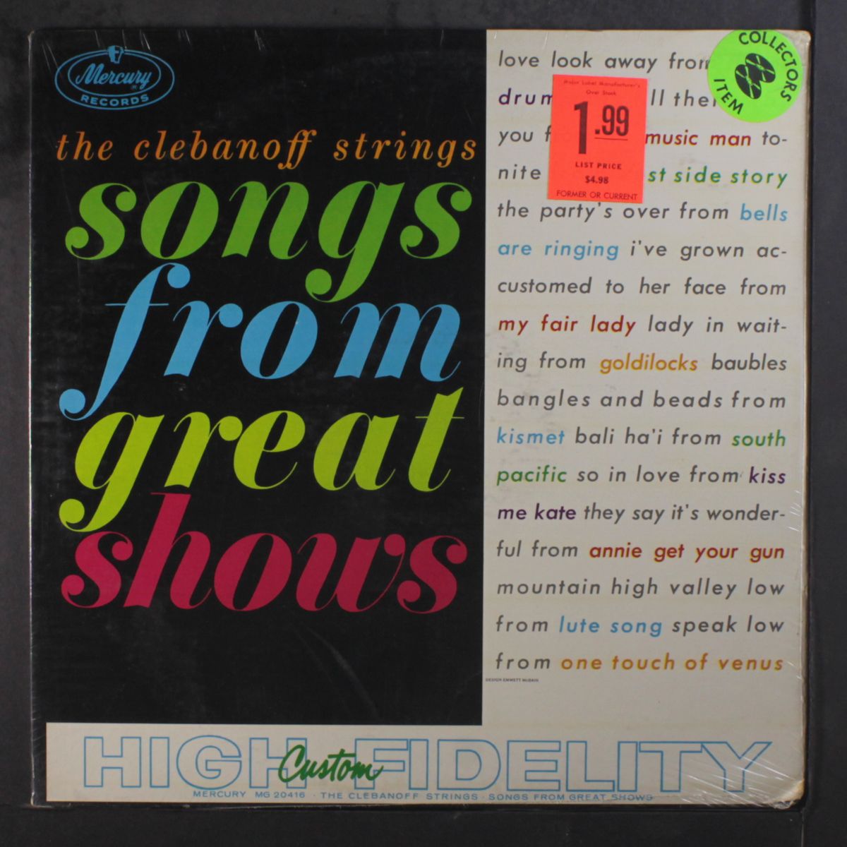 songs from great shows by CLEBANOFF STRINGS