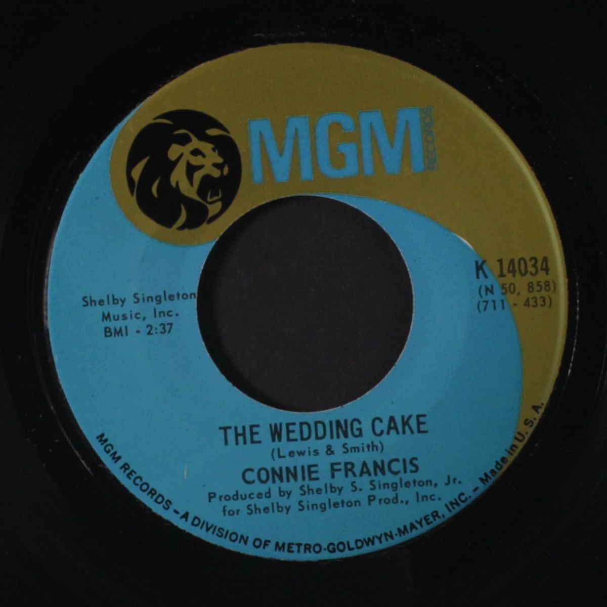 the wedding cake / over hill underground by CONNIE FRANCIS