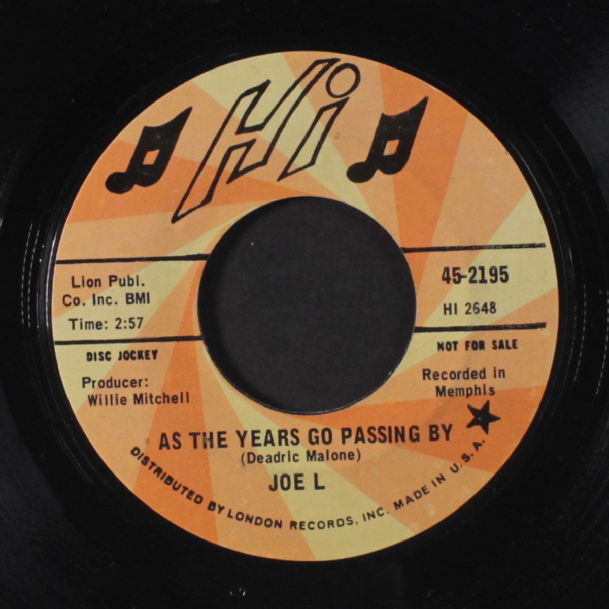 as the years go passing by / please mr. foreman by JOE L