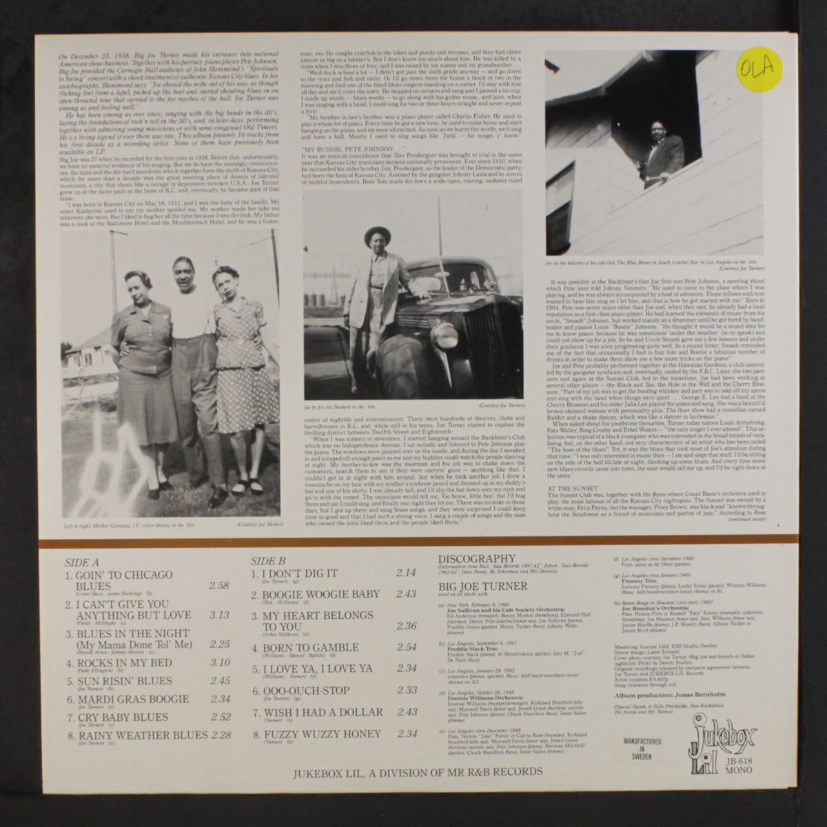 i don't dig it by JOE TURNER
