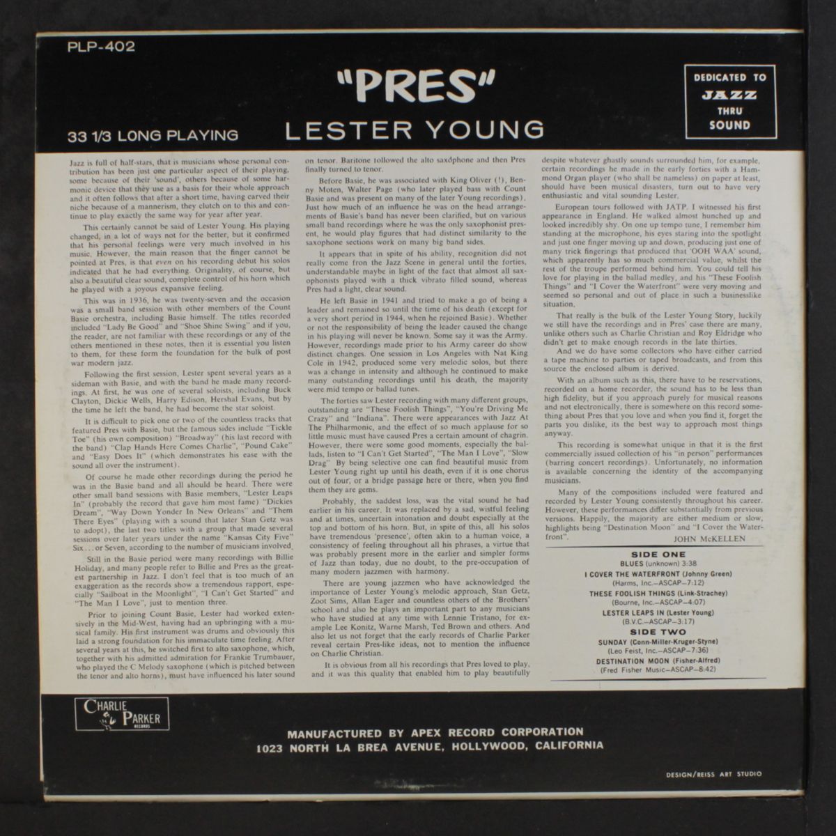 pres by LESTER YOUNG