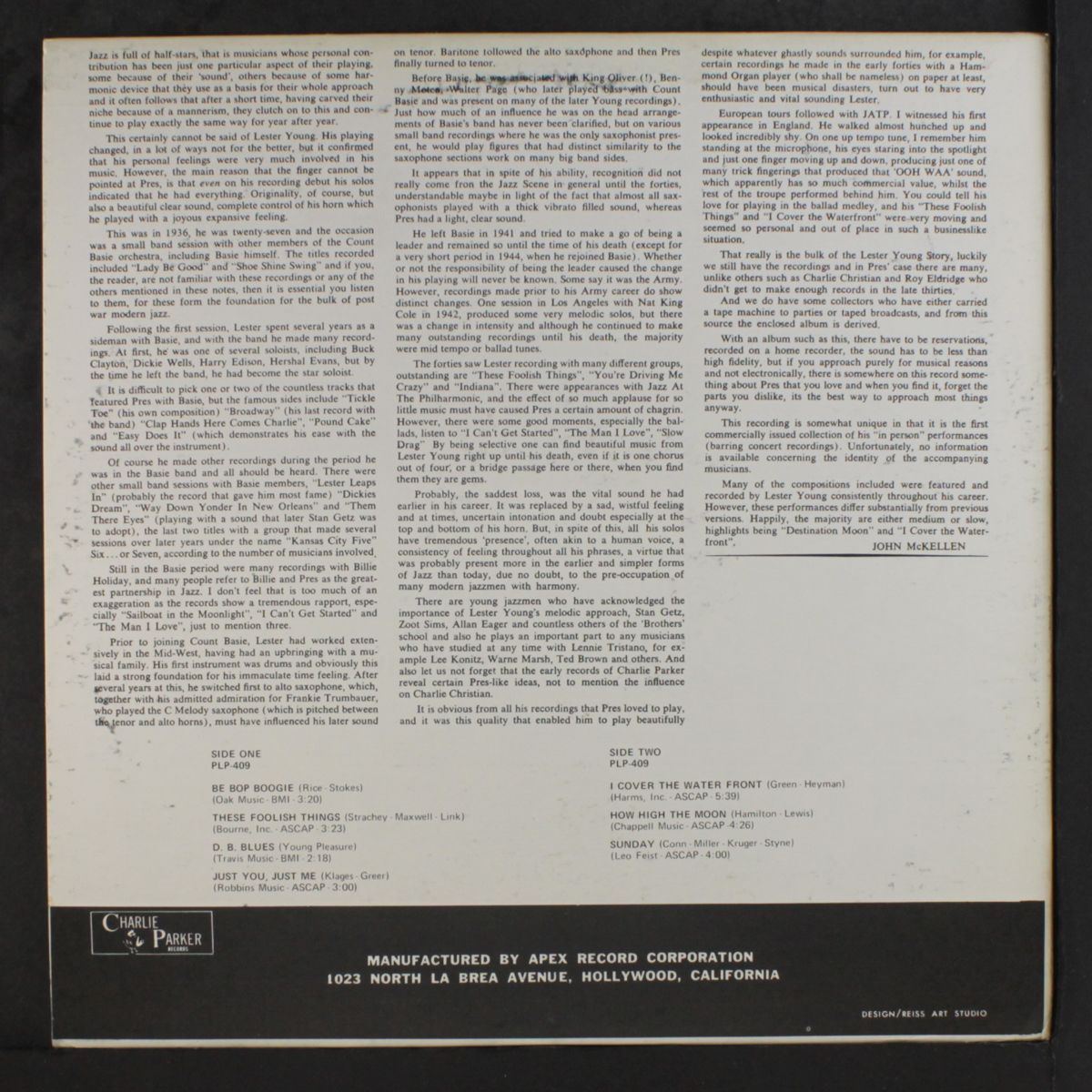 just you, just me by LESTER YOUNG