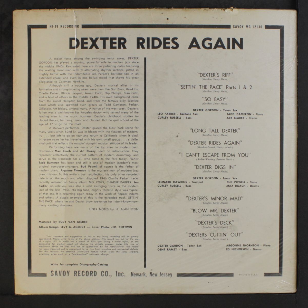 dexter rides again by DEXTER GORDON